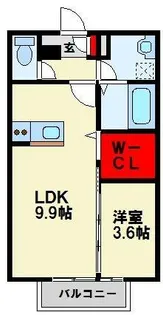 トレス上の原館【2階】の間取り