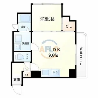 ALZA西天満【8階】の間取り