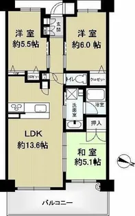 アークレジデンス六甲道【7階】の間取り