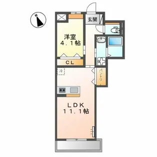 ウエストウイング6【2階】の間取り