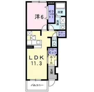 アザレアガーデン【1階】の間取り