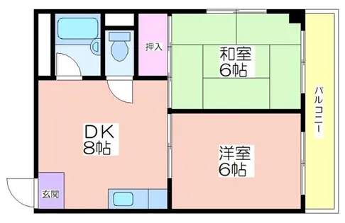 ウィステリア北島2号館【202号室】の間取り