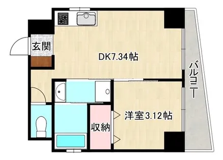 エクセレント大阪城公園【4階】の間取り