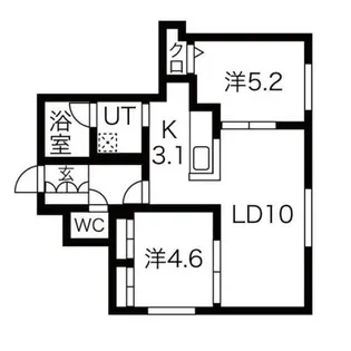 ALPHA学園前【4階】の間取り