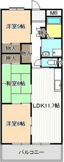 ライフステージ川間【4階】の間取り