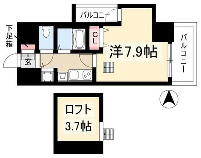 プレサンス名古屋駅前アクシス【7階】の間取り