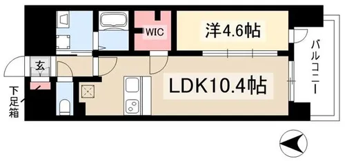 プレサンス久屋大通セントラルパーク【2階】の間取り