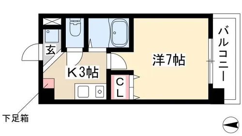 パークフラッツ金山【0605号室】の間取り