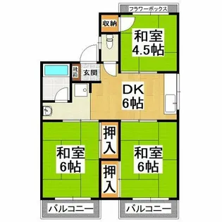 シティハイムあき【2階】の間取り