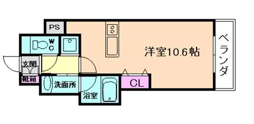 ル・クラージュ室町【1階】の間取り