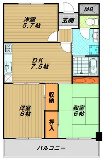 妙法寺シャロム【4階】の間取り