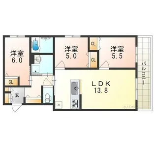 ル・レクチェ【3階】の間取り