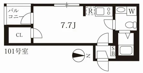 カーサルピナスティーアール【1階】の間取り