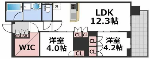 RJR堺筋本町タワー【9階】の間取り