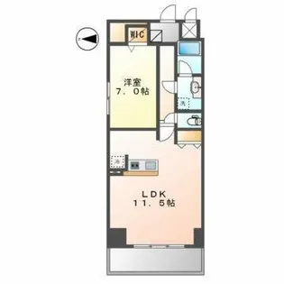 1LDKの間取り画像