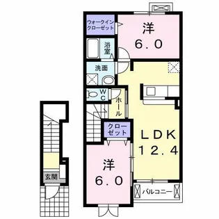 イリス B【2階】の間取り