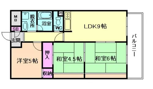リブラン新北野【303号室】の間取り
