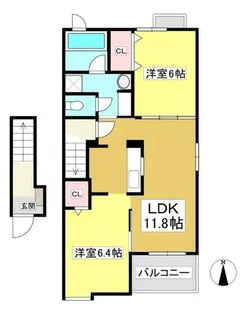 ゼフィールB【203号室】の間取り
