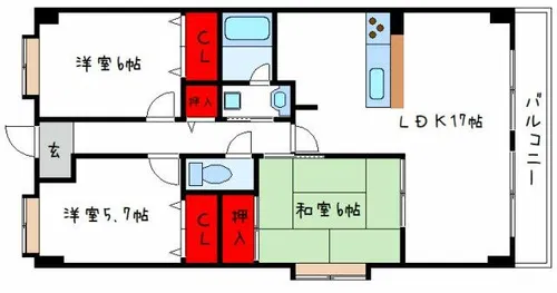 OTOGIKU【3階】の間取り