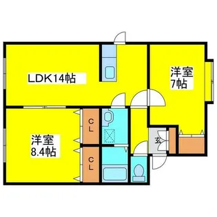 パークアベニュー【102号室】の間取り