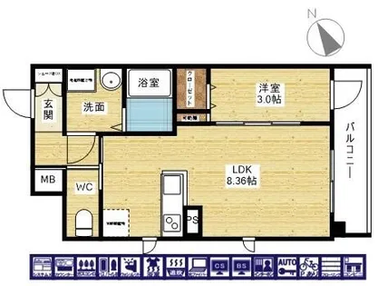 Live Flat塚本新北野【2階】の間取り
