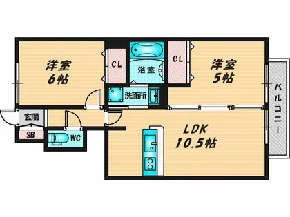 フローラメゾンⅡ【1階】の間取り