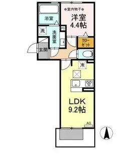 カサグランデ松下【1階】の間取り