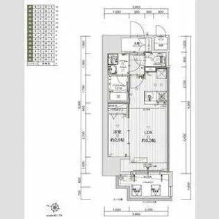 グランフォーレ久留米駅プレミア【1501号室】の間取り