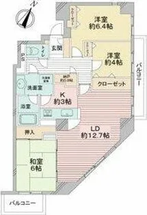 三井農林徳川園ハイツ【6階】の間取り