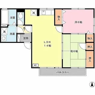 サンアベニュ-【206号室】の間取り