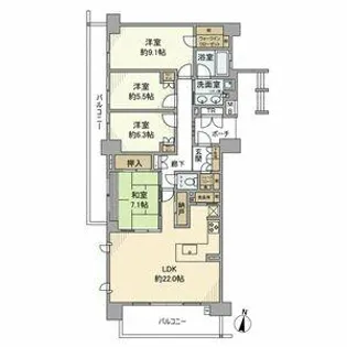 アリーナシティ【2階】の間取り