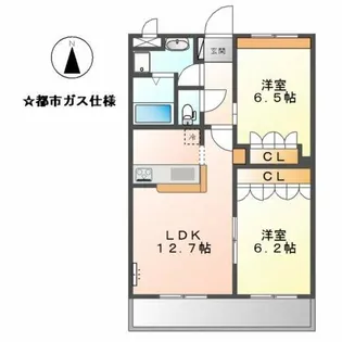 シエル クレール【3階】の間取り