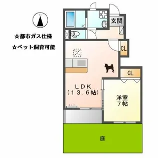 フォルミード【1階】の間取り