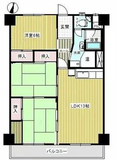森孝西住宅1号棟【10階】の間取り