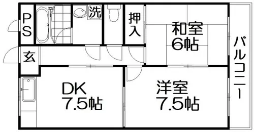 大塚ハイツ【3階】の間取り