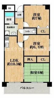 ウエストインヒルズ【501号室】の間取り