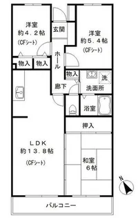 ラ・ジョリーメゾン【1階】の間取り