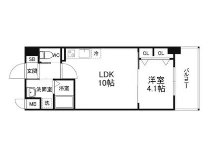 AND TERRACE天王寺(アンドテラス天王寺)【13階】の間取り