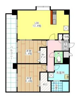 福岡県北九州市小倉北区京町3丁目【マンション】の間取り