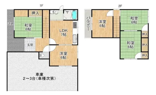 大阪府泉佐野市日根野【一戸建】の間取り