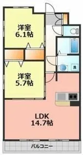 クレスト上名古屋【402号室】の間取り