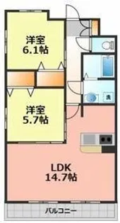 クレスト上名古屋【402号室】の間取り