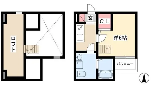TEODORA浅間町【2階】の間取り