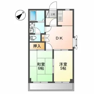 スパシーバ積川【2階】の間取り