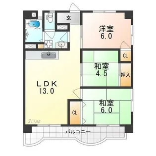 エクセレント友愛【2階】の間取り
