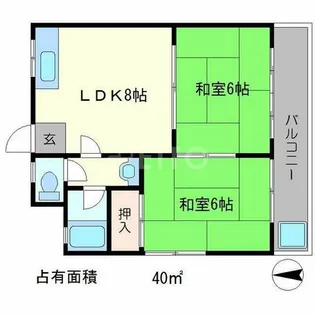 第二京洛【103号室】の間取り