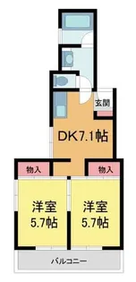 マンション月若【301号室】の間取り