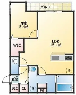 Clashist平野西North【1階】の間取り