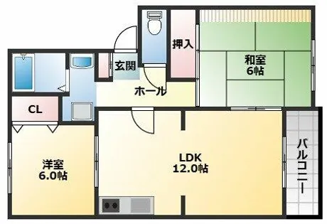 ヌーブ・ルミェール松本【2階】の間取り