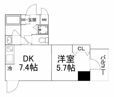スプランディッド堀江【4階】の間取り